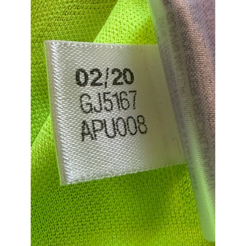 Adidas‎ Originals Neon Green Embossed Logo T-Shirt Mens Medium World Cup